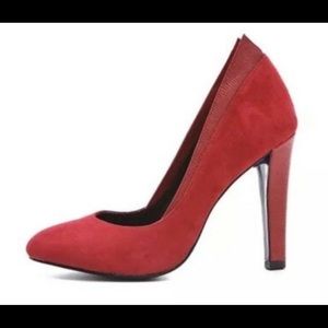 Rebecca Minkoff new red suede high heels pumps 9.5